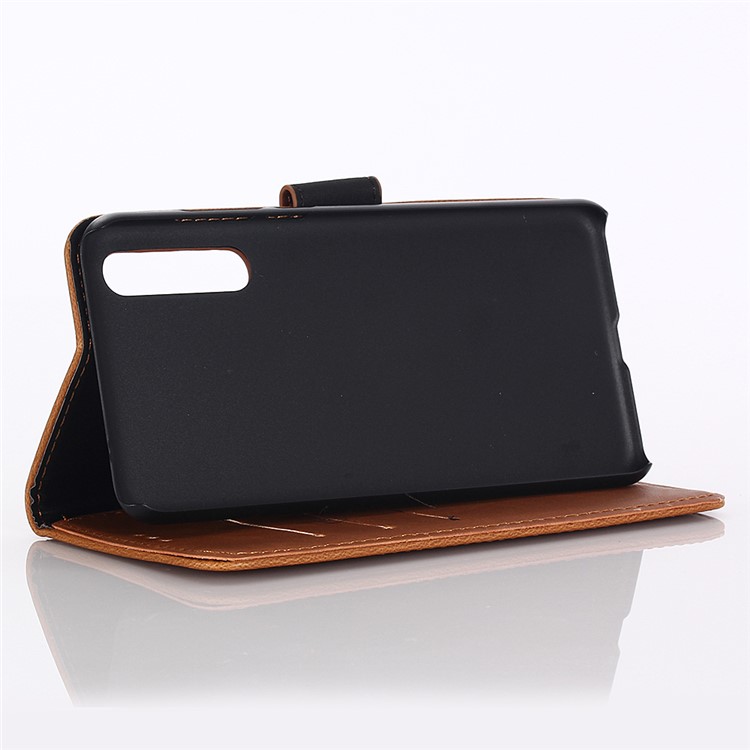 Crazy Horse Texture Retro Style Leather Wallet Stand Phone Case for Huawei P20 Pro - Brown-5