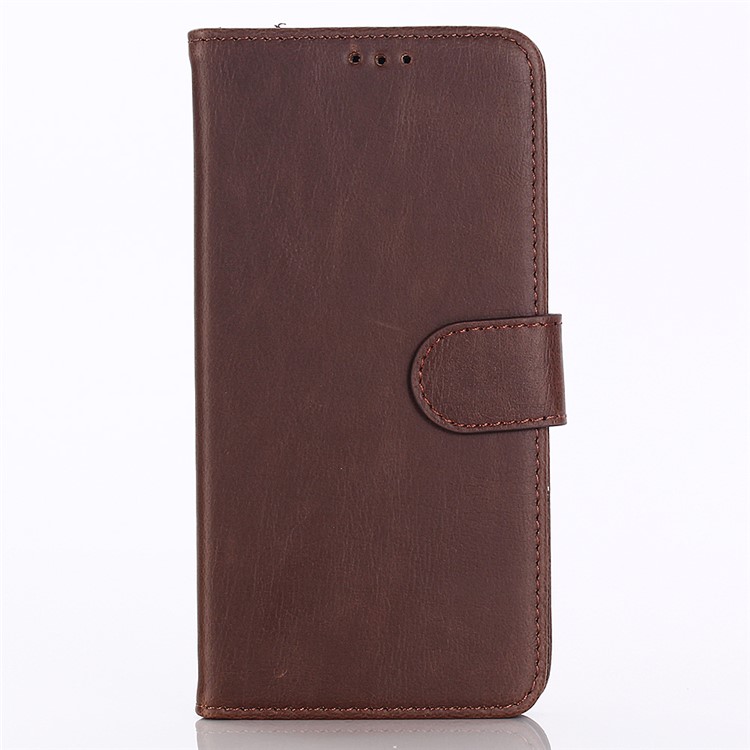 Funda Móvil De La Cartera De Cuero Del Estilo Retro De La Textura Loca Del Caballo Para Huawei P20 Favorable - Café-2