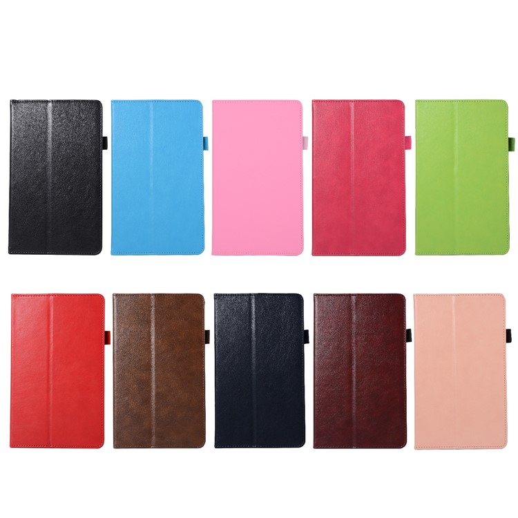Wallet Stand Leather Case with Elastic Band for Huawei MediaPad M5 8 - Black-9
