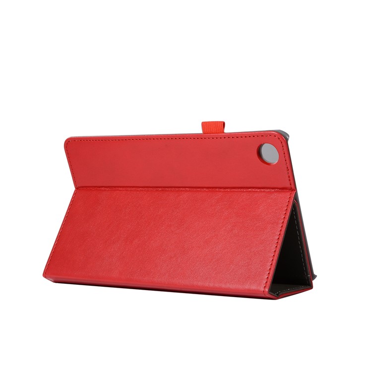 Wallet Stand Leather Cover with Elastic Band for Huawei MediaPad M5 8 - Red-7