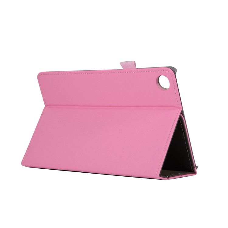 Wallet Stand Leather Casing with Elastic Band for Huawei MediaPad M5 8 - Pink-7