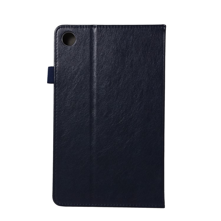 Wallet Stand Leather Protective Casing with Elastic Band for Huawei MediaPad M5 8 - Dark Blue-4