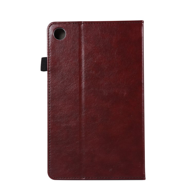 Wallet Stand Elastic Band Leather Cover for Huawei MediaPad M5 8 - Wine Red-4