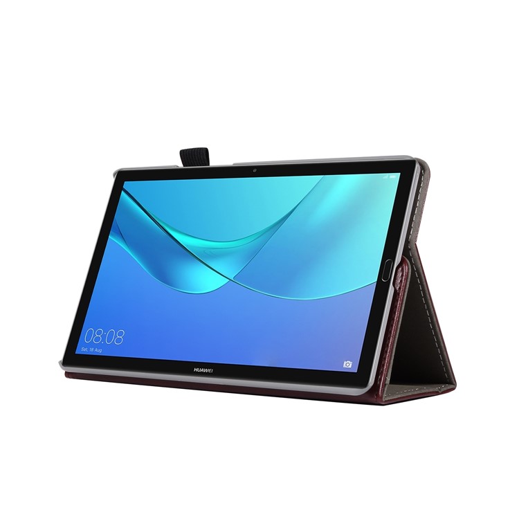 Wallet Stand Elastic Band Leather Cover for Huawei MediaPad M5 8 - Wine Red-6