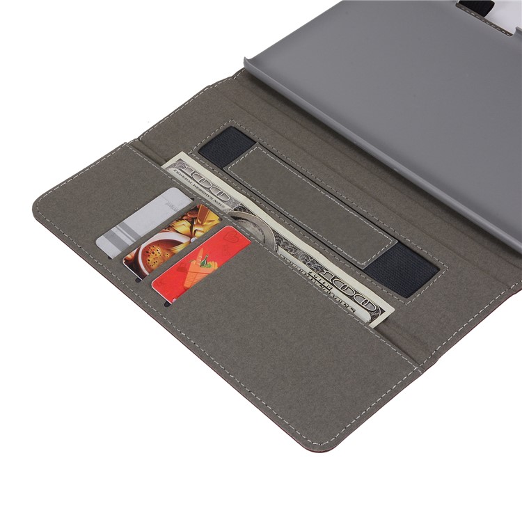 Wallet Stand Elastic Band Leather Cover for Huawei MediaPad M5 8 - Wine Red-9