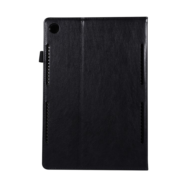 Wallet Stand Leather Case with Elastic Band for Huawei MediaPad M5 10/M5 10 (Pro) - Black-4