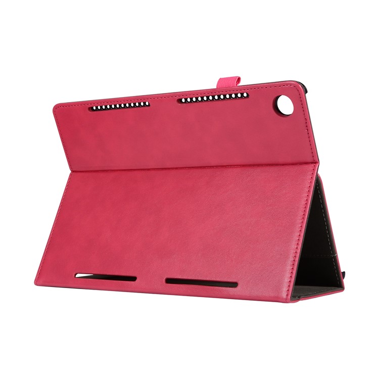Wallet Stand Leather Shell with Elastic Band for Huawei MediaPad M5 10/M5 10 (Pro) - Rose-7