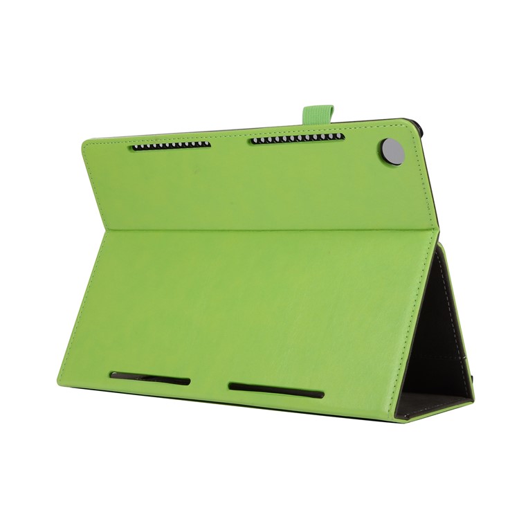 Wallet Stand Leather Protector Shell with Elastic Band for Huawei MediaPad M5 10/M5 10 (Pro) - Green-8