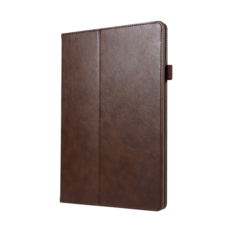 Wallet Stand Leather Case Shell with Elastic Band for Huawei MediaPad M5 10/M5 10 (Pro) - Brown-2