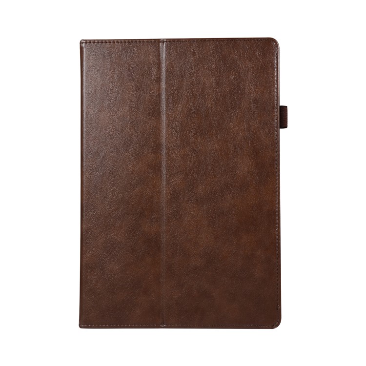 Wallet Stand Leather Case Shell with Elastic Band for Huawei MediaPad M5 10/M5 10 (Pro) - Brown-3