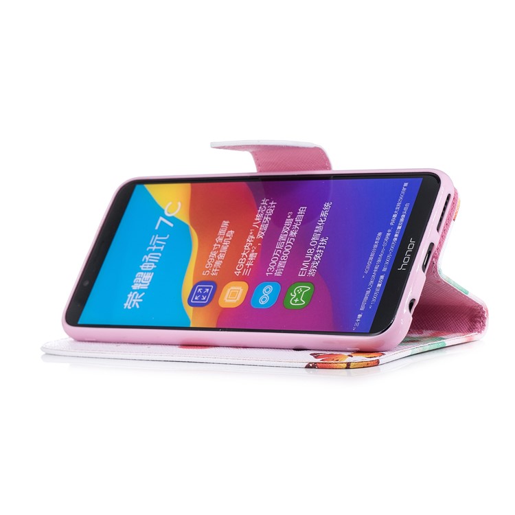 Pattern Printing Stand Leather Wallet Phone Cover Case for Huawei Y7 Prime (2018)/ Honor 7C/Enjoy 8 - Vivid Butterflies-5