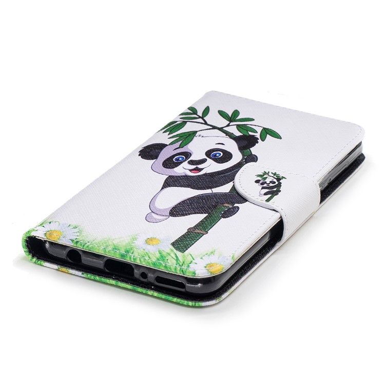 Pattern Printing Magnetic Leather Shell Case for Huawei Y9 (2018) / Enjoy 8 Plus - Panda Pattern-6
