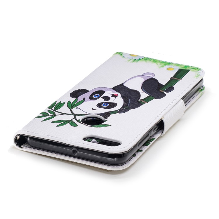 Pattern Printing Magnetic Leather Shell Case for Huawei Y9 (2018) / Enjoy 8 Plus - Panda Pattern-7