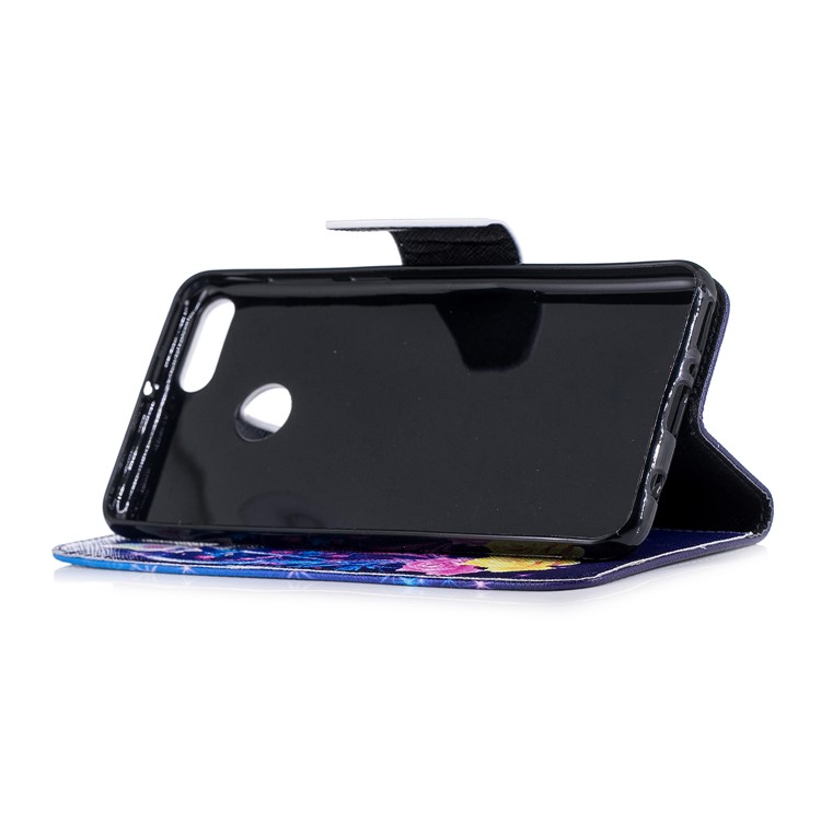 Pattern Printing Magnetic Leather Cell Phone Case for Huawei Y9 (2018) / Enjoy 8 Plus - Elegant Butterflies-5