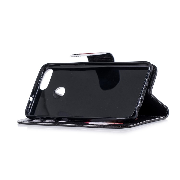 Pattern Printing PU Leather Magnetic Wallet Stand Casing for Huawei P Smart/Enjoy 7S - Kiss My Ass-5