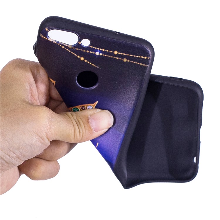 Pattern Printing Embossed TPU Case for Huawei P Smart / Enjoy 7S - Colorized Butterfly-5