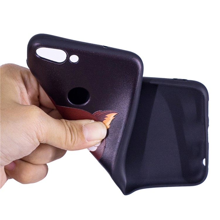 Pattern Printing Embossed TPU Cover for Huawei P Smart / Enjoy 7S - Brown Owl-5