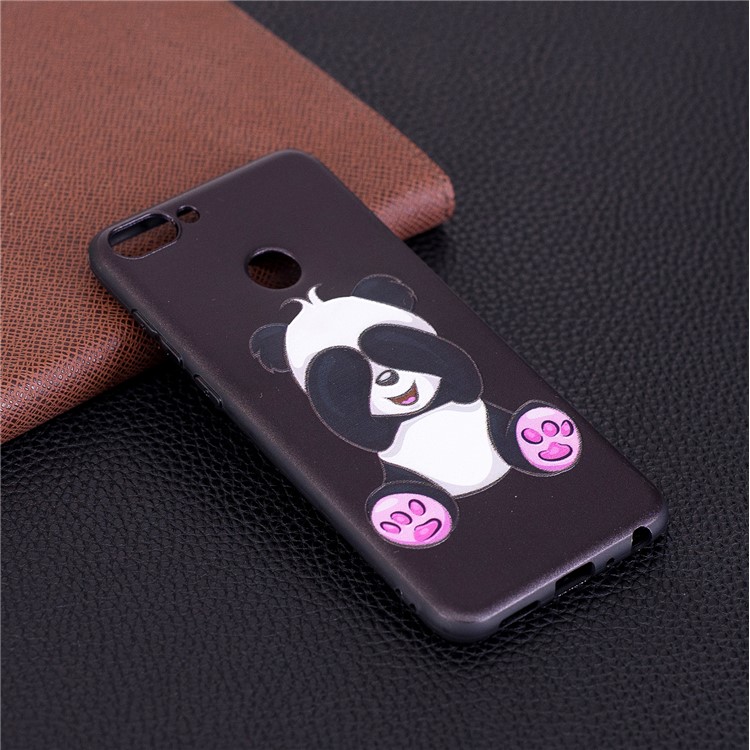 Pattern Printing Embossed TPU Shell for Huawei P Smart / Enjoy 7S - Cute Panda-6