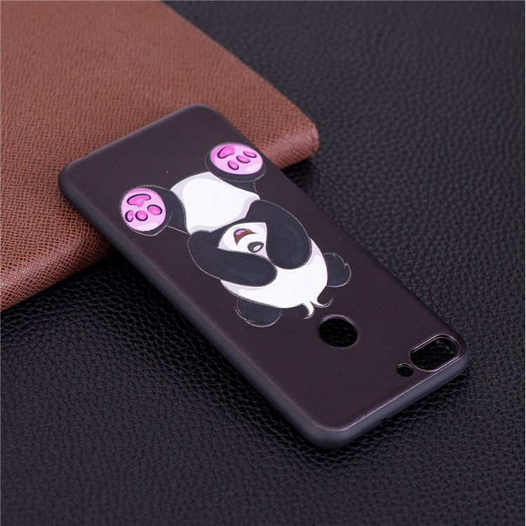 Pattern Printing Embossed TPU Shell for Huawei P Smart / Enjoy 7S - Cute Panda-7