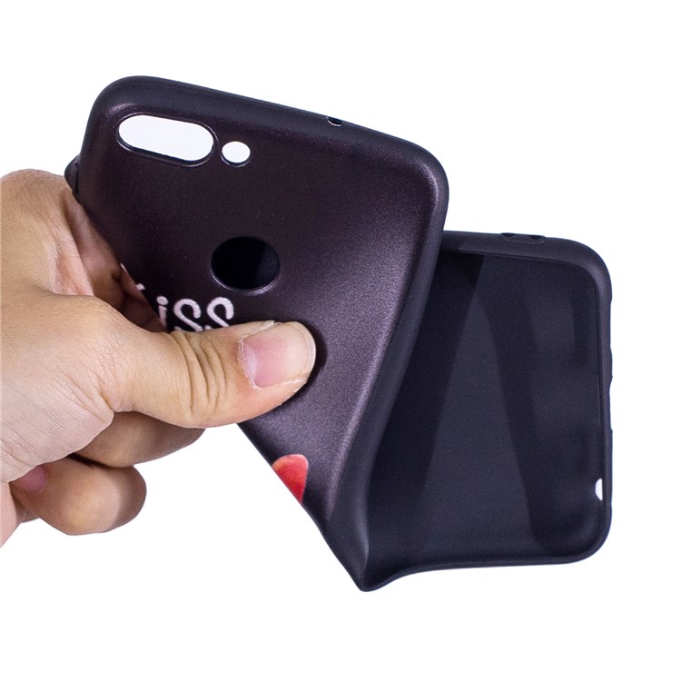 Pattern Printing Embossed TPU Shell Cover Case for Huawei P Smart / Enjoy 7S - Kiss My Ass-5