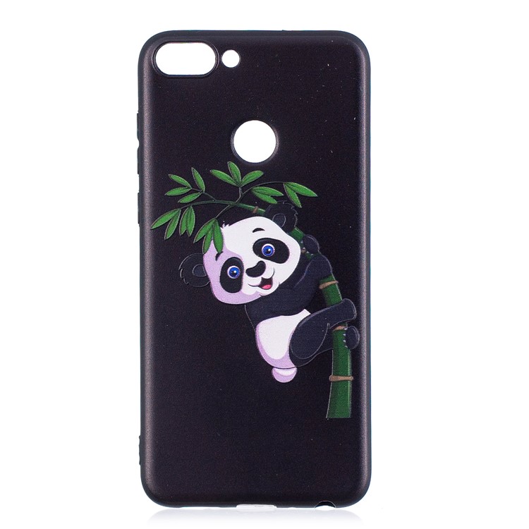 Pattern Printing Embossed TPU Phone Cover Case for Huawei P Smart / Enjoy 7S - Panda Pattern-2