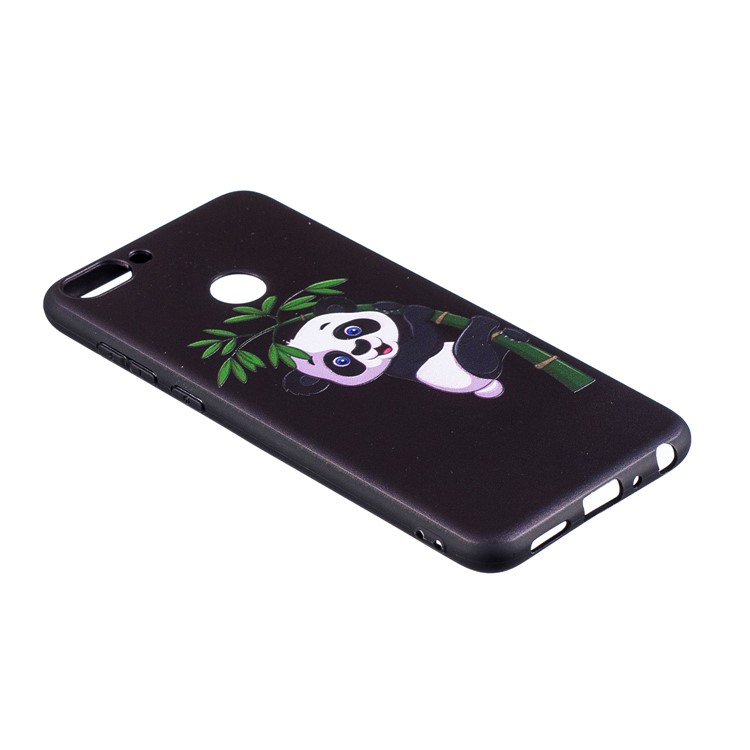 Pattern Printing Embossed TPU Phone Cover Case for Huawei P Smart / Enjoy 7S - Panda Pattern-3