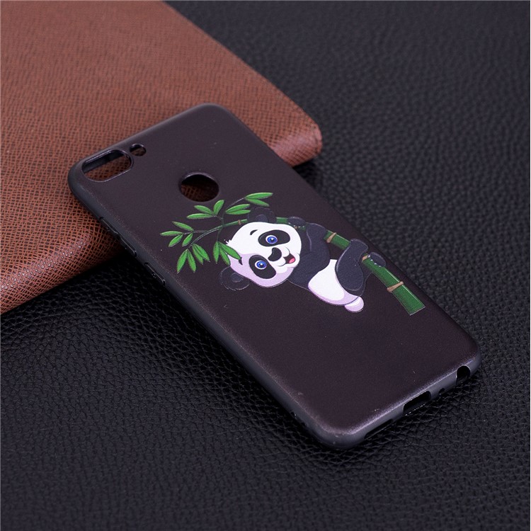 Pattern Printing Embossed TPU Phone Cover Case for Huawei P Smart / Enjoy 7S - Panda Pattern-6