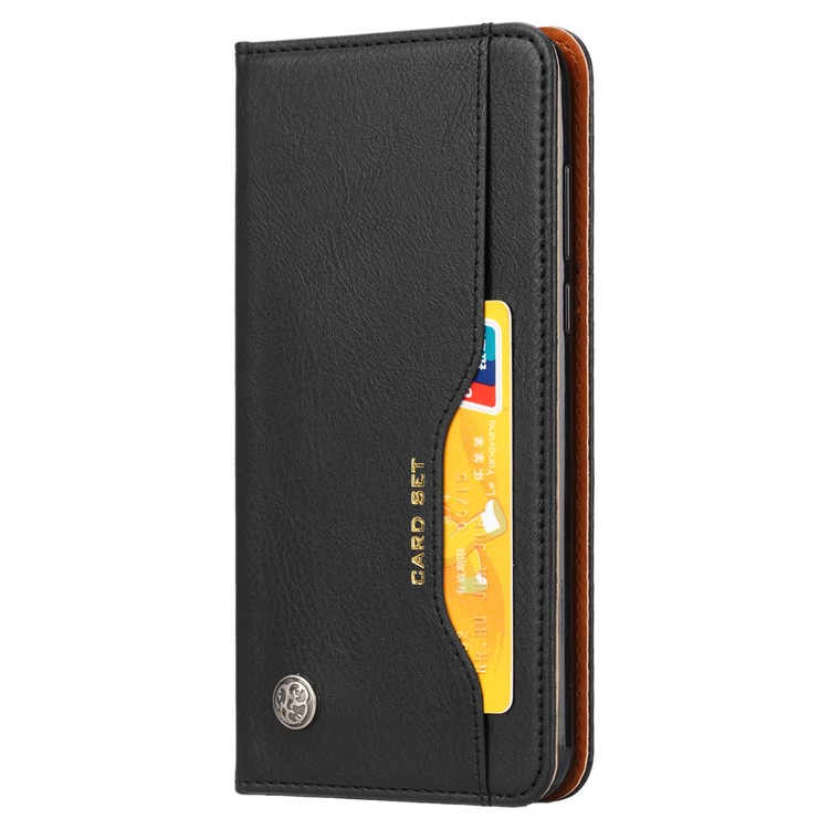 Auto-absorbed Stand Wallet Leather Case for Huawei Honor 7C / Enjoy 8 /Y7 Prime (2018)- Black-3