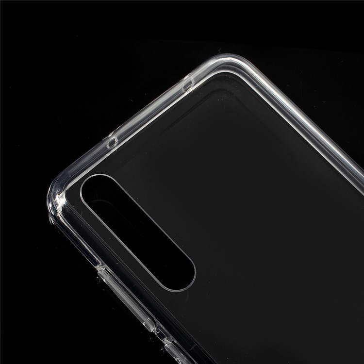 Crystal Clear Acrylic + Flexible TPU Hybrid Case Cover Shell for Huawei P20-3
