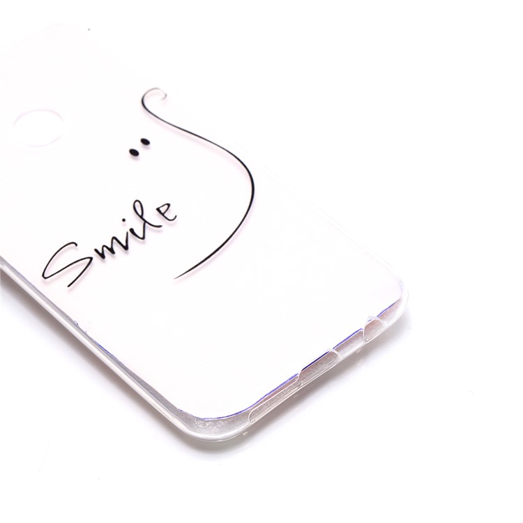 50PCS/Pack Patterned TPU Soft Back Cover for Huawei P20 Lite / Nova 3e - Smile-3