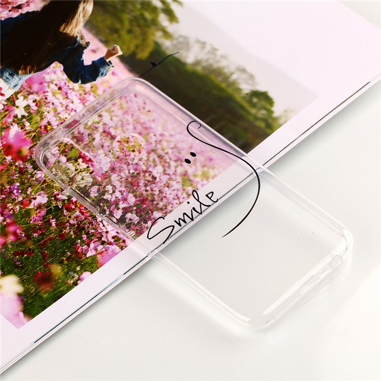 50PCS/Pack Patterned TPU Soft Back Cover for Huawei P20 Lite / Nova 3e - Smile-5
