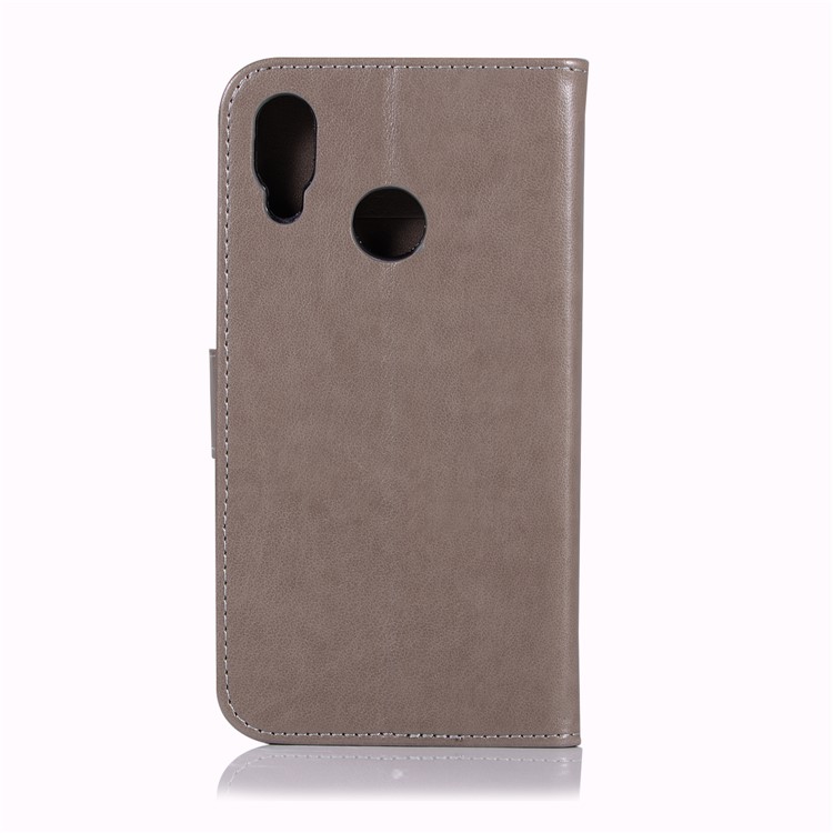 Imprinted Dream Catcher Owl Leather Wallet Case for Huawei P20 Lite / Nova 3e - Grey-3