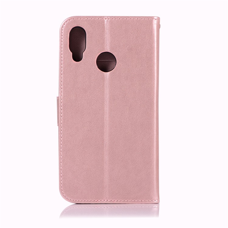 Imprinted Dream Catcher Owl PU Leather Wallet Case for Huawei P20 Lite / Nova 3e - Rose Gold-3