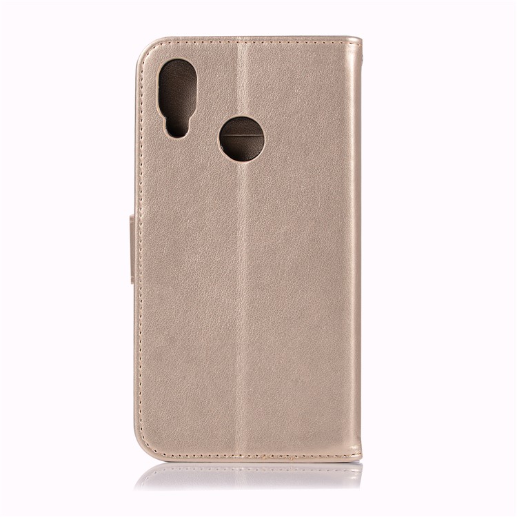 Imprinted Dream Catcher Owl Leather Wallet Case Phone Shell for Huawei P20 Lite / Nova 3e - Gold-3