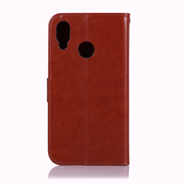 Imprinted Dream Catcher Owl Cell Phone Leather Wallet Case for Huawei P20 Lite / Nova 3e - Brown-3
