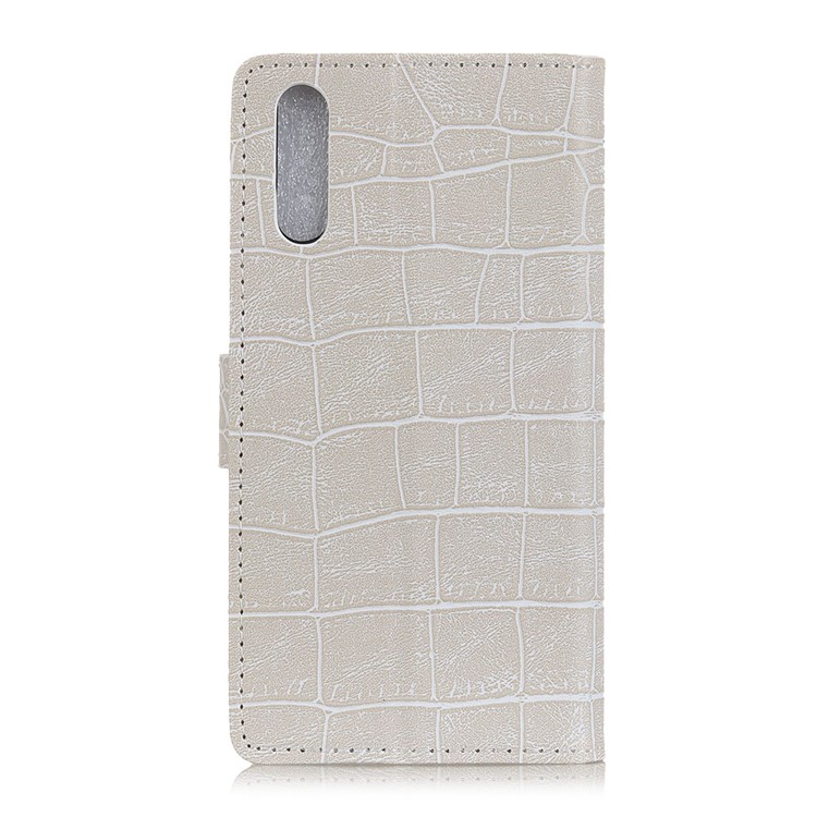 Vintage Crocodile Texture PU Leather Protection Mobile Case with Card Holder for Huawei P20 Pro - White-2