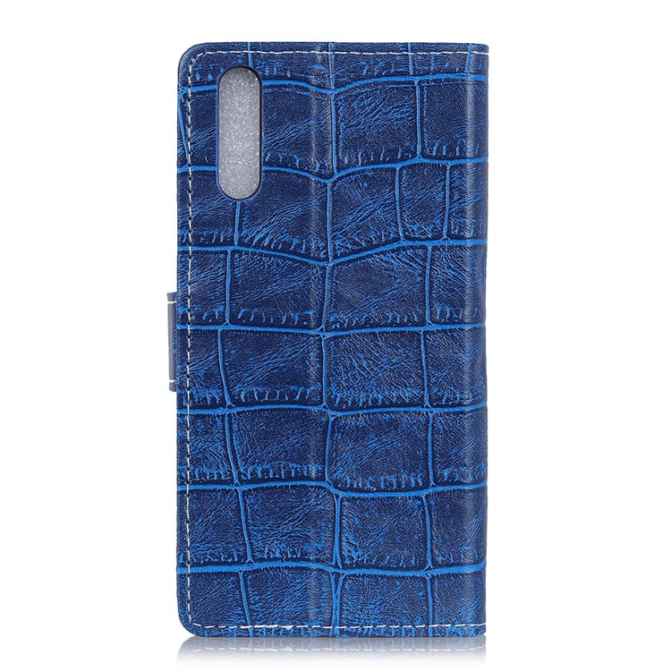 Vintage Crocodile Texture PU Leather Protection Mobile Case Cover with Card Holder for Huawei P20 Pro - Blue-2