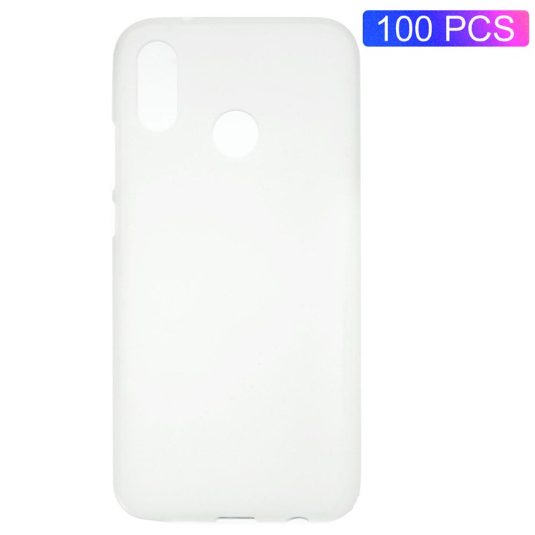 100PCS/Pack Double Sided Matte TPU Cell Phone Cover for Huawei P20 Lite/Nova 3e - White-1