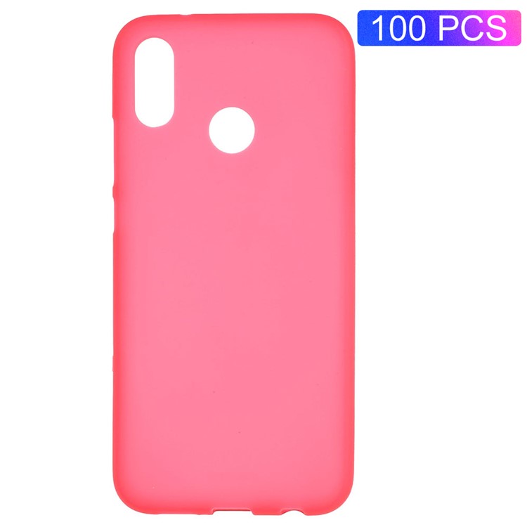 100PCS/Pack Double Sided Matte TPU Cell Phone Shell for Huawei P20 Lite/Nova 3e - Red-1