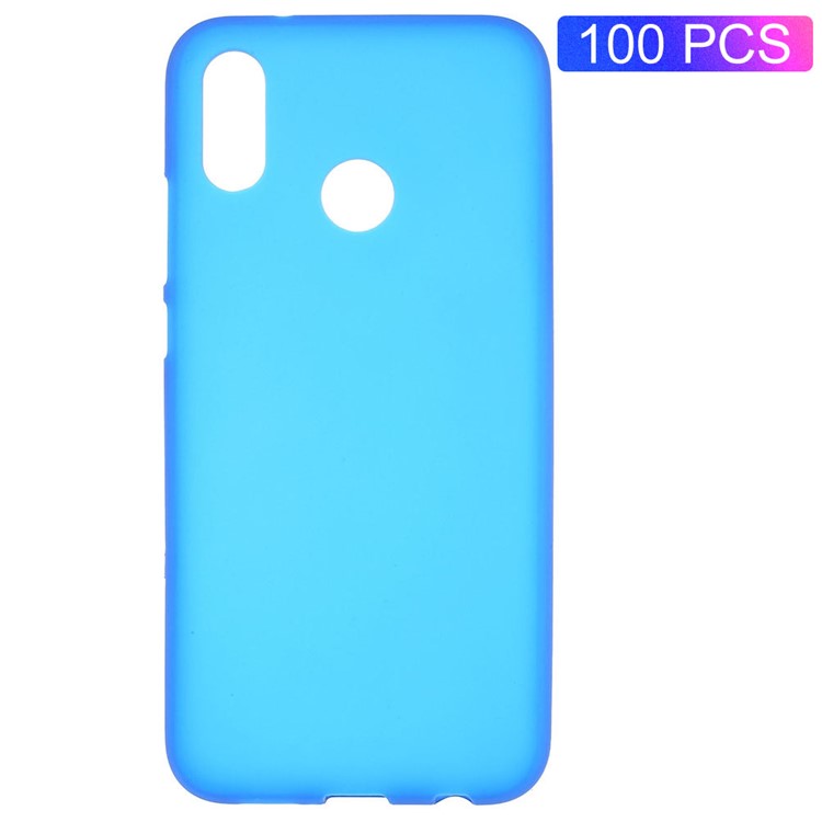 100PCS/Pack Double Sided Matte TPU Mobile Phone Case for Huawei P20 Lite/Nova 3e - Blue-1