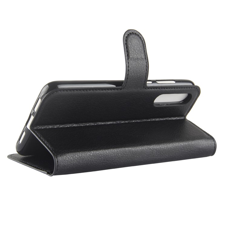 100Pcs/Set Litchi Grain Wallet Stand Leather Case for Huawei P20 Pro - Black-5