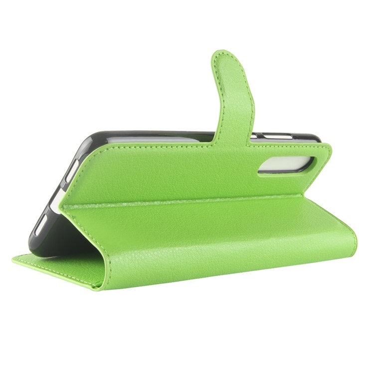 100Pcs/Set Litchi Grain Wallet Stand Leather Phone Shell for Huawei P20 Pro - Green-5