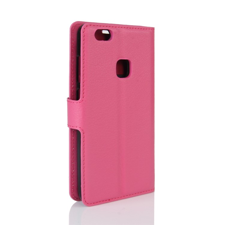 100Pcs/Set Litchi Texture Wallet Stand PU Leather Mobile Casing for Huawei P10 Lite - Rose-6