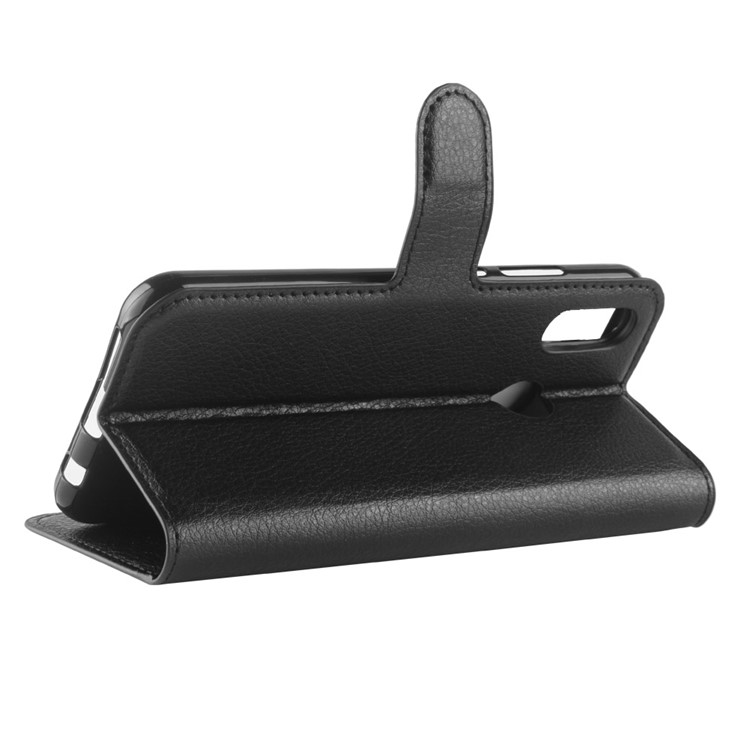 100Pcs/Set Litchi Texture Wallet Stand Leather Case for Huawei P20 Lite / Nova 3e - Black-5