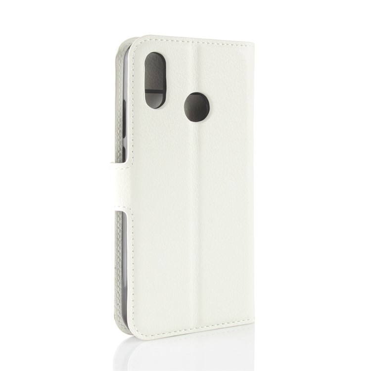 100Pcs/Set Litchi Texture Wallet Stand Leather Cover for Huawei P20 Lite / Nova 3e - White-6