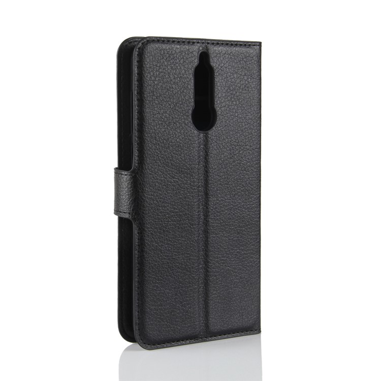 100Pcs/Set Litchi Texture Wallet Stand Leather Case for Huawei Mate 10 Lite / nova 2i / Maimang 6 / Honor 9i (India) - Black-6