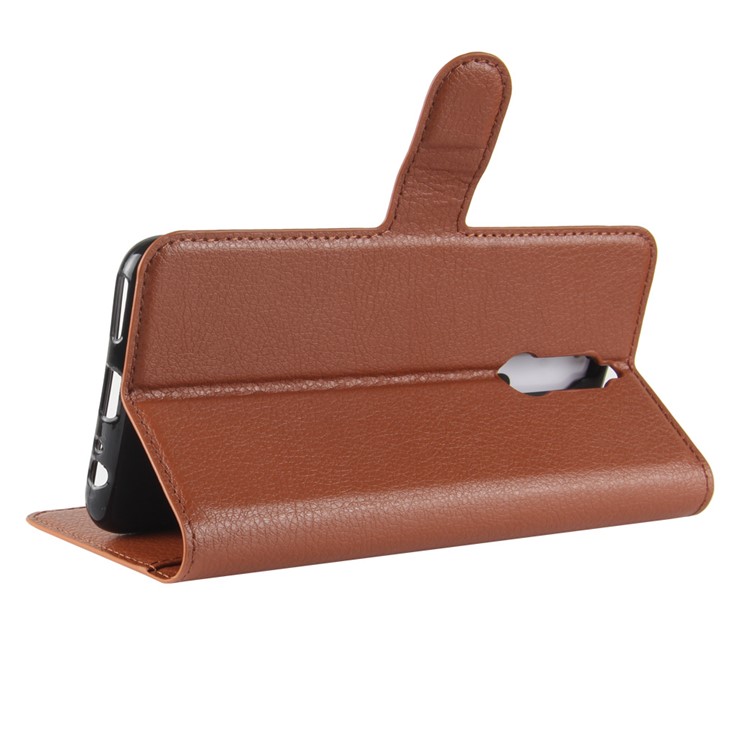 100Pcs/Set Litchi Texture Wallet Leather Protective Shell for Huawei Mate 10 Lite / nova 2i / Maimang 6 / Honor 9i (India) - Brown-5