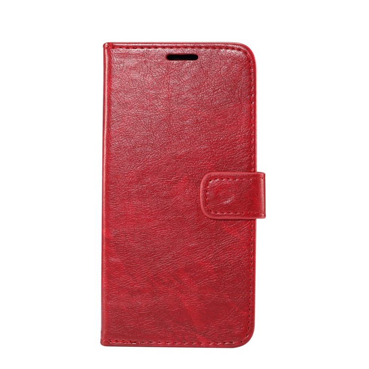 Crazy Horse PU Leather Stand Wallet Cell Phone Cover for Huawei P20 - Red-2