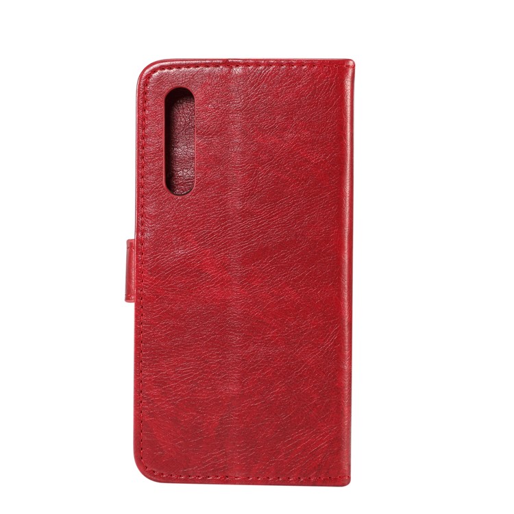 Crazy Horse PU Leather Stand Wallet Cell Phone Cover for Huawei P20 - Red-3