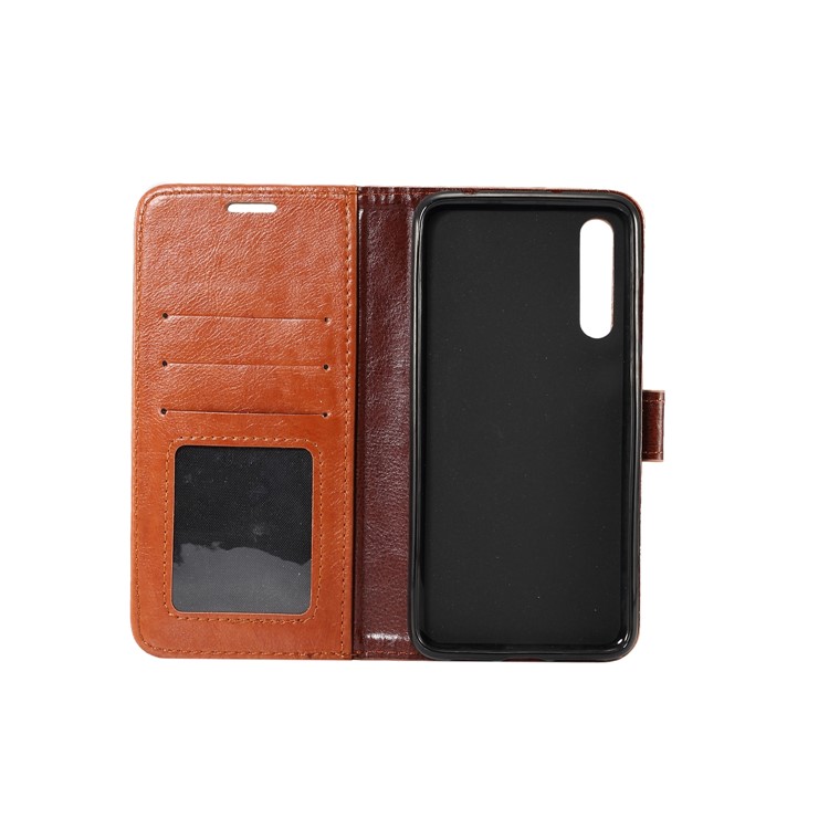 Crazy Horse PU Leather Stand Wallet Phone Shell for Huawei P20 - Brown-4
